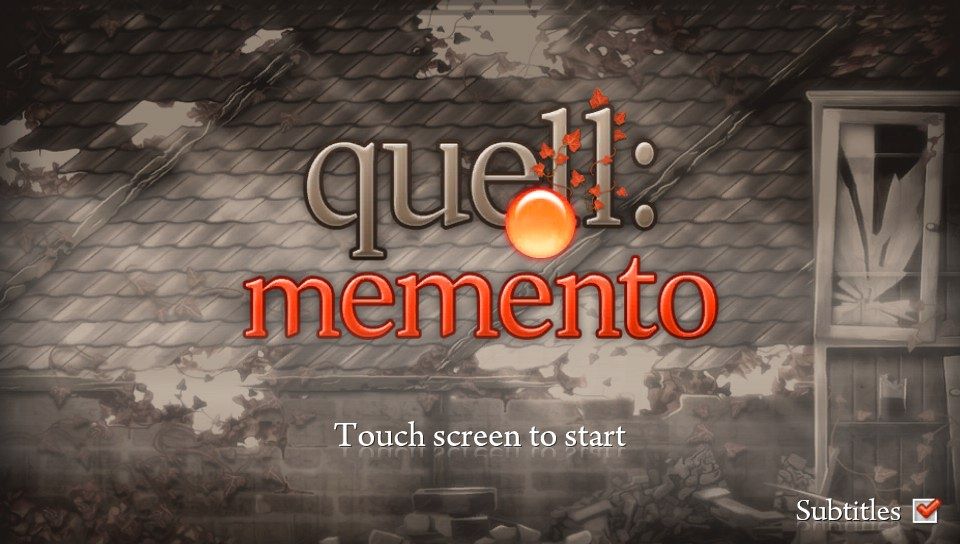 Quell: Memento (PS Vita) screenshot: Title screen (Trial version)