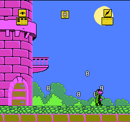 Sesame Street Countdown (NES) screenshot: Finishing the 1st level.