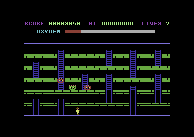 Hektik (Commodore 64) screenshot: There is a Chaser on this level