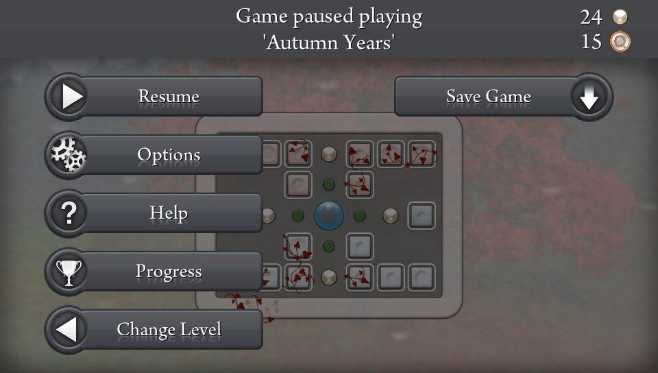 Quell: Memento (PS Vita) screenshot: Pause menu (Trial version)
