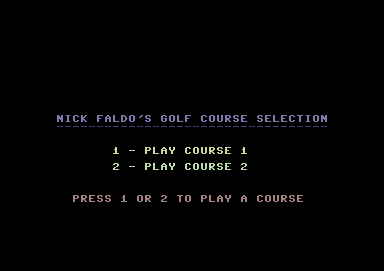 Screenshot of Nick Faldo's Championship Golf (Commodore 64, 1992 ...