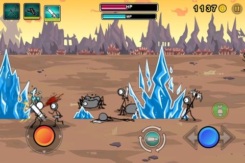 Cartoon Wars: Gunner (iPhone) screenshot: The wizards are very dangerous.