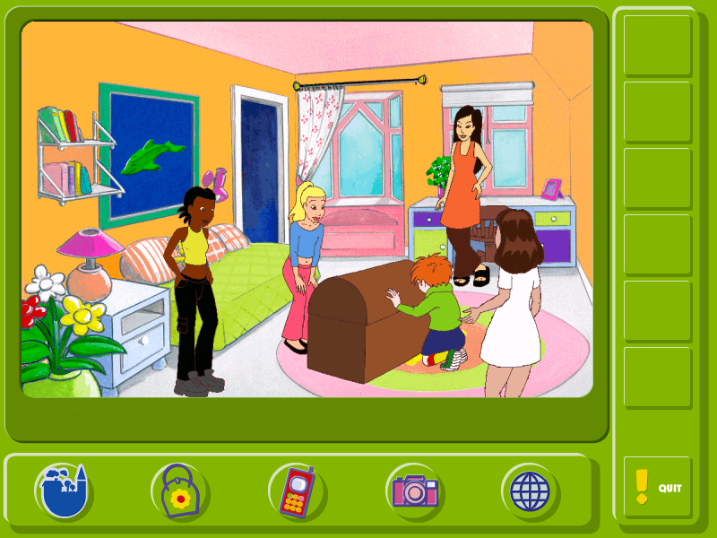 LEGO Friends (Windows) screenshot: The girls don't know what's inside, until something happens!