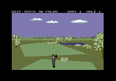 Screenshot of Nick Faldo's Championship Golf (Commodore 64, 1992 ...