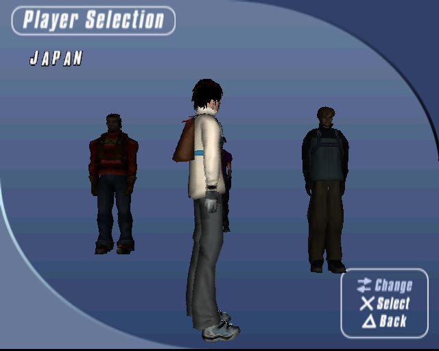 Sky Surfer (PlayStation 2) screenshot: Dive to air: Diver selection