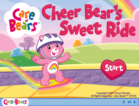Cheer Bear's Sweet Ride (Browser) screenshot: The title screen