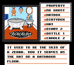 Uninvited (NES) screenshot: Bathroom