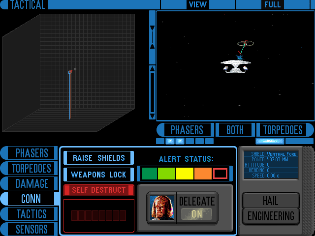 Star Trek: The Next Generation - "A Final Unity" (DOS) screenshot: 3D tactical combat