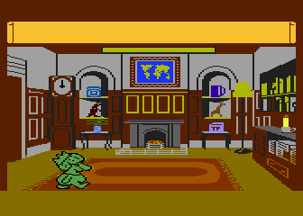 Trivial Pursuit (Atari 8-bit) screenshot: The question room