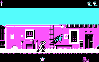 North & South (DOS) screenshot: Get outta my way, Yankee! (CGA)