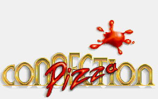 Pizza Tycoon (DOS) screenshot: Title screen (European version)