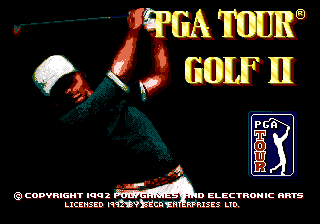 PGA Tour Golf II (Genesis) screenshot: Title screen