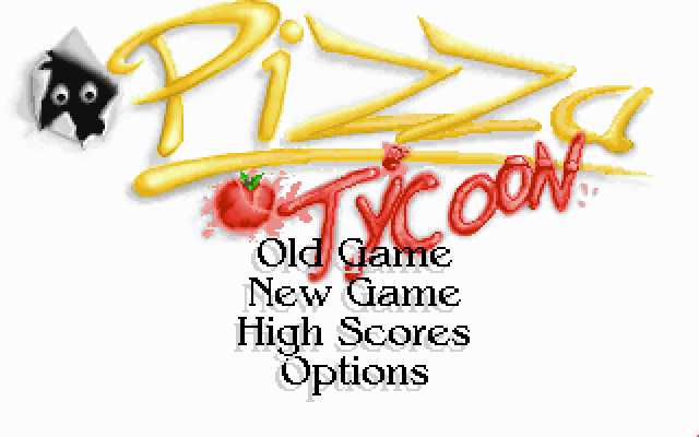 Pizza Tycoon (DOS) screenshot: Main Menu