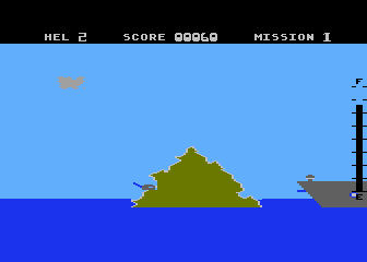 Blue Thunder (Atari 8-bit) screenshot: [Blue Thunder] I was hit
