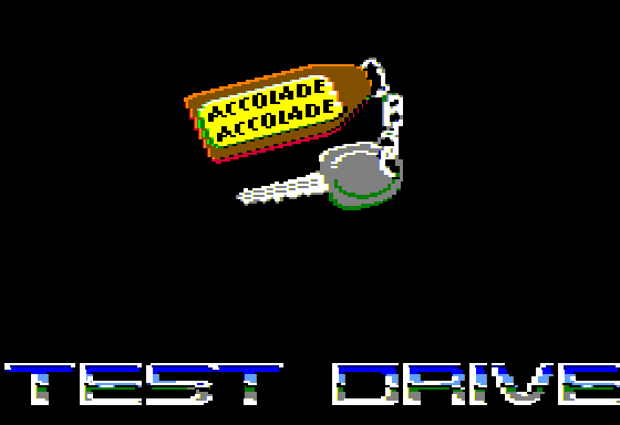 Test Drive (Apple II) screenshot: Title screen