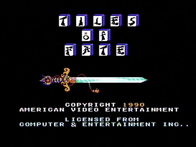 Tiles of Fate (NES) screenshot: Title screen