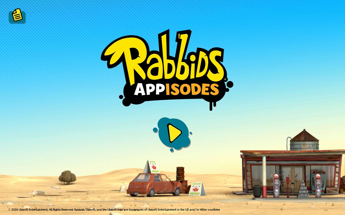 Rabbids Appisodes (Android) screenshot: Title screen
