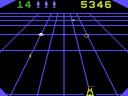 Beamrider (ColecoVision) screenshot: A game in progress