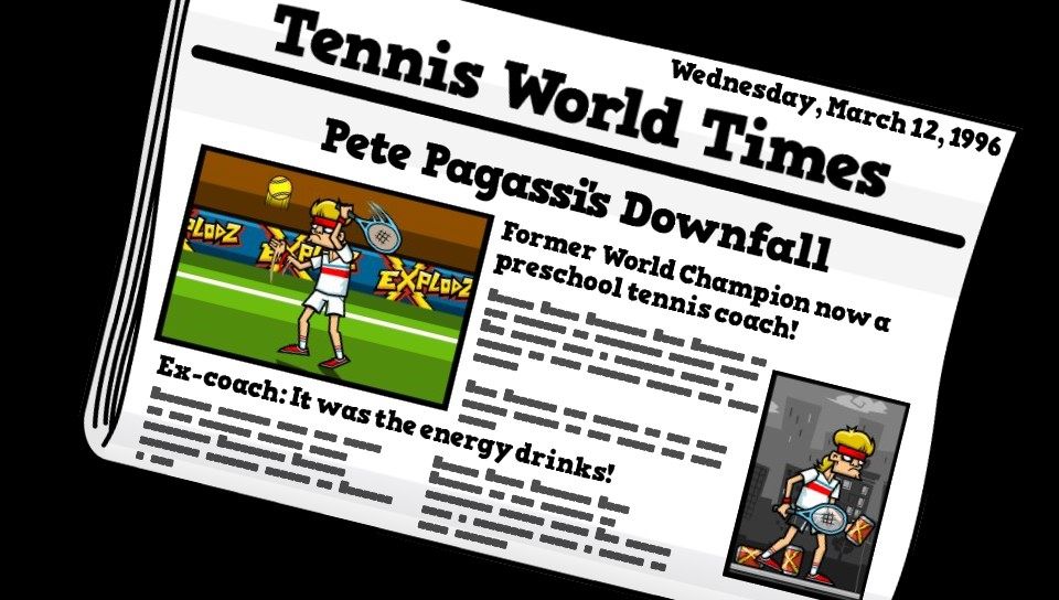 Tennis in the Face (PS Vita) screenshot: Tennis World Times (Trial version)