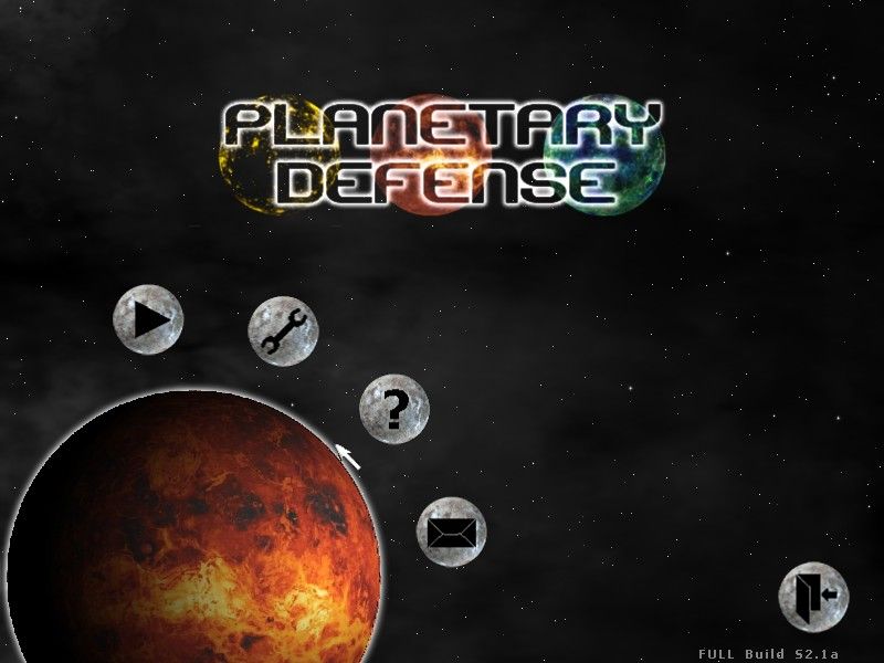 Planetary Defense (Windows) screenshot: The title screen (Russian version)