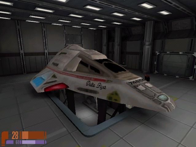 Star Trek: Voyager - Elite Force (Windows) screenshot: The Delta Flyer, pride of the U.S.S Voyager