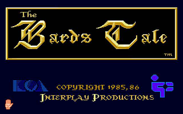 Tales of the Unknown: Volume I - The Bard's Tale (Amiga) screenshot: Title screen