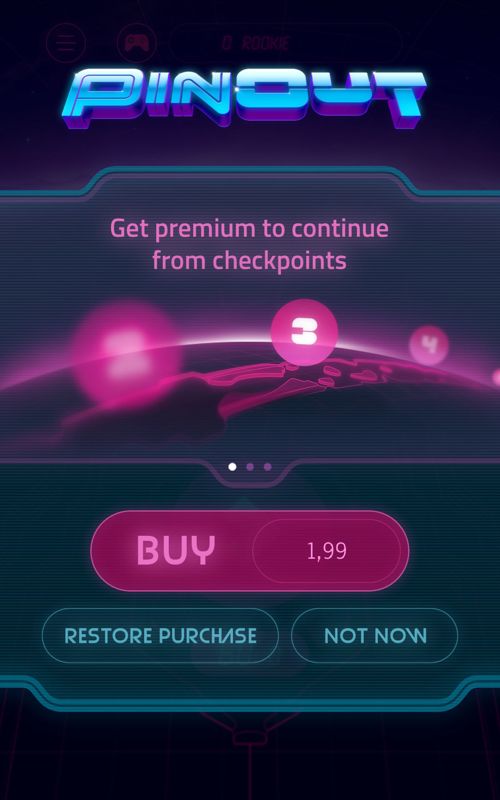 PinOut (Android) screenshot: In-app purchase