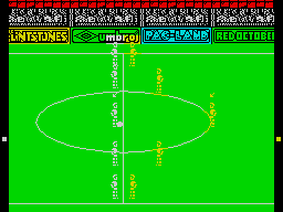 Peter Beardsley's International Football (ZX Spectrum) screenshot: Kick-off.