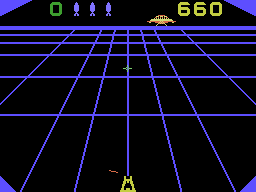 Beamrider (ColecoVision) screenshot: The end of level sentinel