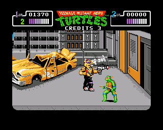 Teenage Mutant Ninja Turtles (Amiga) screenshot: Bebop