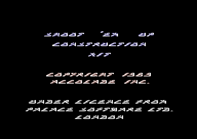 Shoot 'em up Construction Kit (Commodore 64) screenshot: Title screen (US version)
