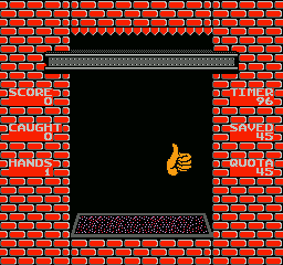 Sunday Funday: The Ride (NES) screenshot: Thumbs up because the arena's completed.