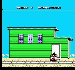 Sunday Funday: The Ride (NES) screenshot: World 1 completed.
