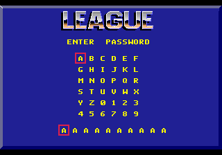 Joe Montana II: Sports Talk Football (Genesis) screenshot: Password screen