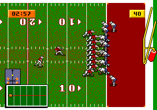 Joe Montana II: Sports Talk Football (Genesis) screenshot: Going for the extra point.