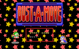 Bust-A-Move (DOS) screenshot: Title screen