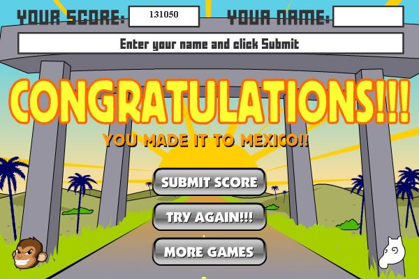 Mad Monday (Browser) screenshot: Final destination: Mexico