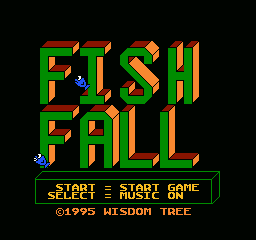 Sunday Funday: The Ride (NES) screenshot: Fishfall title screen