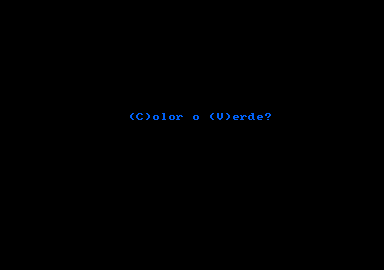 Emilio Sanchez Vicario Grand Slam (Amstrad CPC) screenshot: Is your screen color or green?