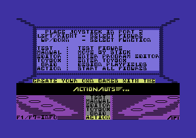 Actionauts (Commodore 64) screenshot: Instructions