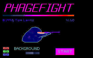 Phagefight (DOS) screenshot: Title screen