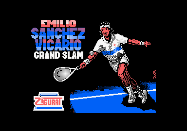 Emilio Sanchez Vicario Grand Slam (Amstrad CPC) screenshot: Title screen