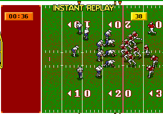 Joe Montana II: Sports Talk Football (Genesis) screenshot: The game features instant replay.