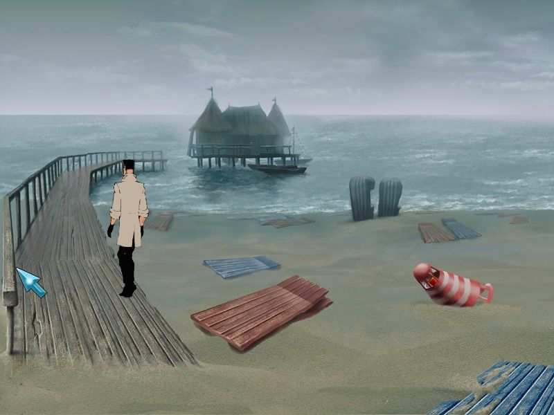 Agent: Osoboe zadanie (Windows) screenshot: The beach is deserted at this time of year .