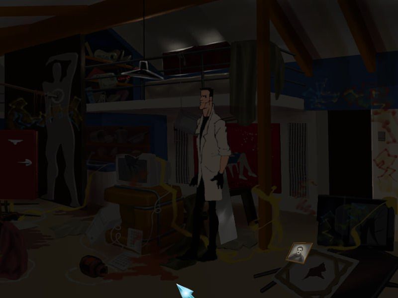Agent: Osoboe zadanie (Windows) screenshot: Entering a dark room.