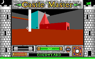 Castle Master (DOS) screenshot: The courtyard of the castle