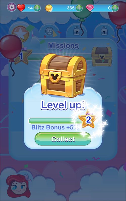 Disney Emoji Blitz (Android) screenshot: Level up