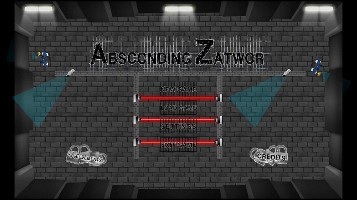 Absconding Zatwor (Windows) screenshot: Title and main menu