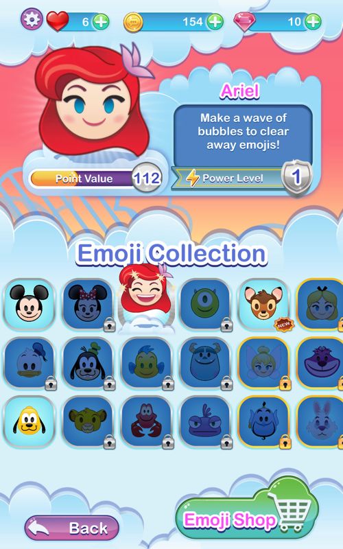 Disney Emoji Blitz (Android) screenshot: My Emoji Collection so far