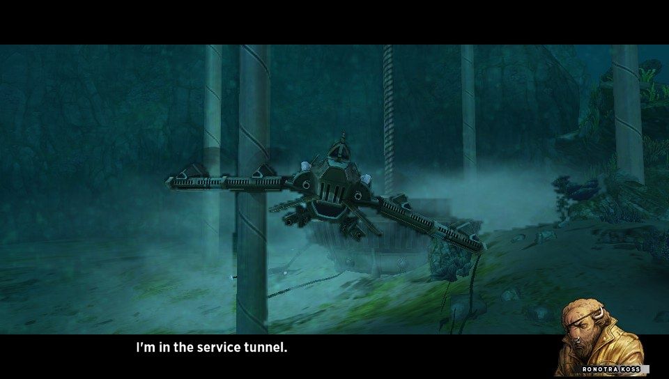 Sine Mora (PS Vita) screenshot: Heading underwater (Trial version)